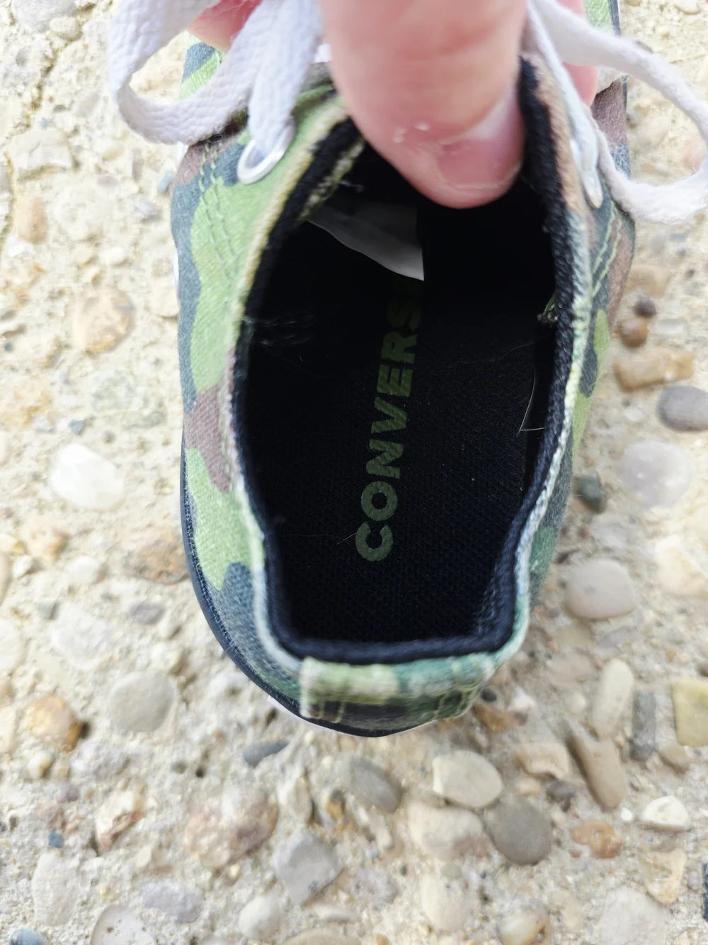 Converse Kids Camouflage Low-Top Sneakers in Green and Black